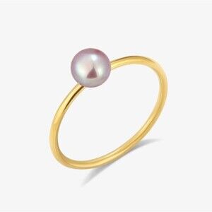 Lina Stack-able Simple Band Fresh Water Pearl Ring